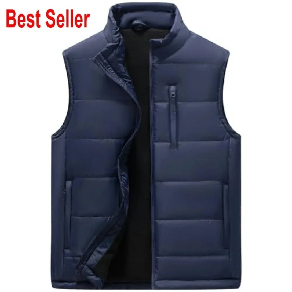 Men's Lightweight Softshell Vest Windproof Sleeveless Jacket Golf Running Hiking